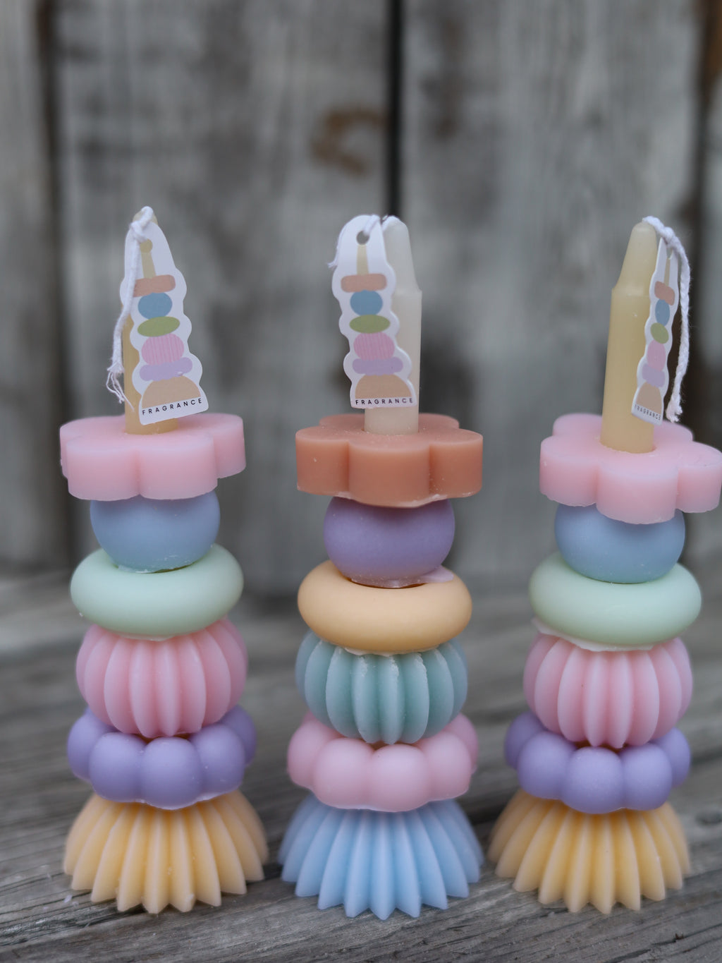 Pastel Stack Soy Wax Candle